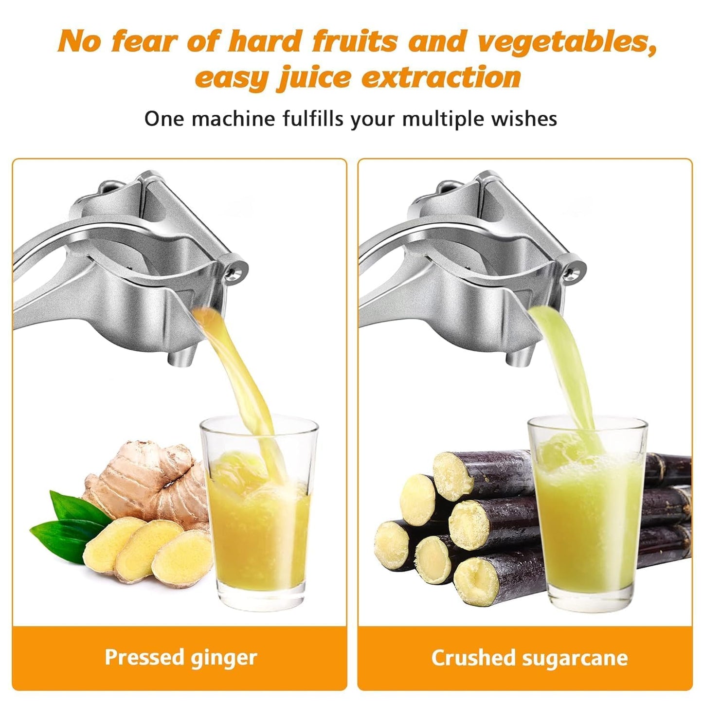 Manual Fruit Juicer Heavy Duty Aluminium Compact